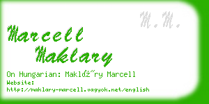 marcell maklary business card